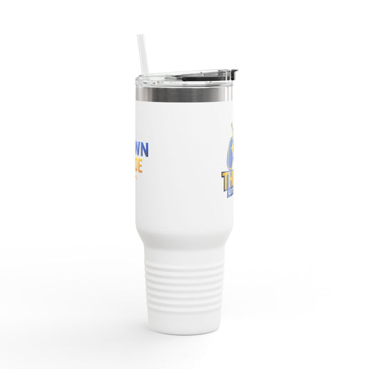 Stainless Let's Run It Tumbler 40oz